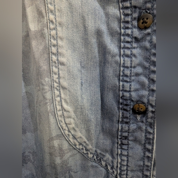 American Eagle Outfitters Washed Denim Long Sleeve Dress, size XS - Picture 8 of 8